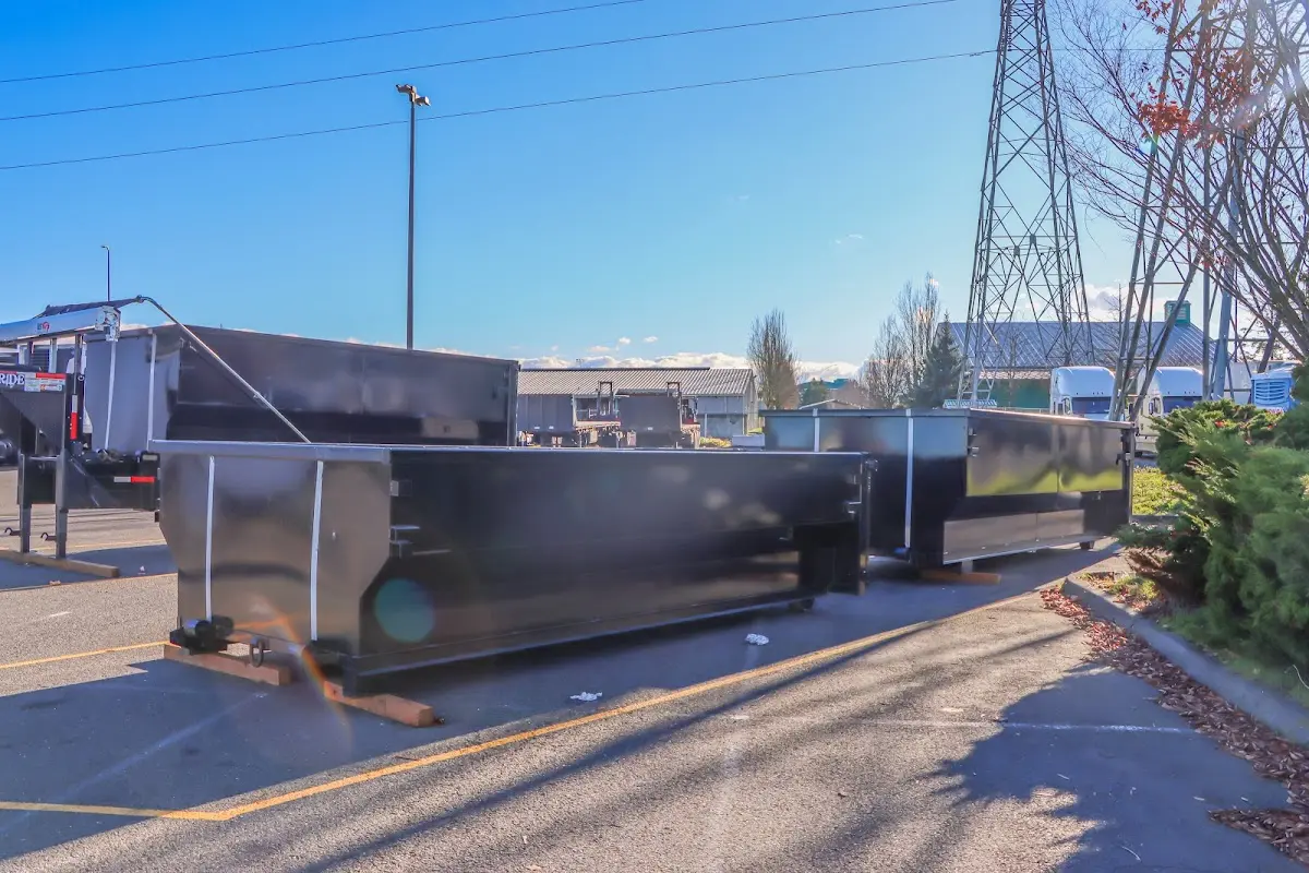 Roll-off dumpster ready for waste disposal at job site for Estate Cleanout Dumpster Rental in Birch Bay